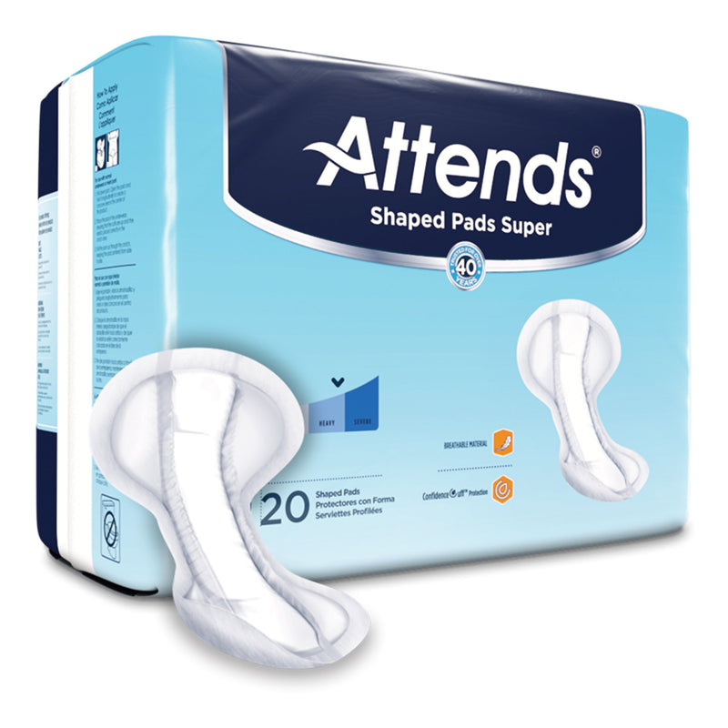 ATTENDS® SHAPED BLADDER CONTROL PADS, SUPER, SOLD AS 20/PACK ATTENDS SPSA
