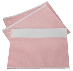 Paper, Ecg Z-Fold Red 8.5"X11" (300/Pk 8Pk/Cs), 2400/Cs