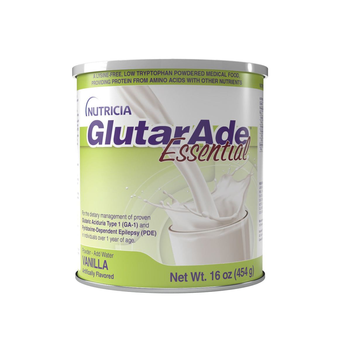 GLUTARADE, ESSENTIAL GA-1 DM VANILLA CAN 454G (6/CS), 6/CS