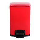 McKesson Trash Can with Plastic Liner, Square, Steel, Red, 5 Gallon, 1/CS