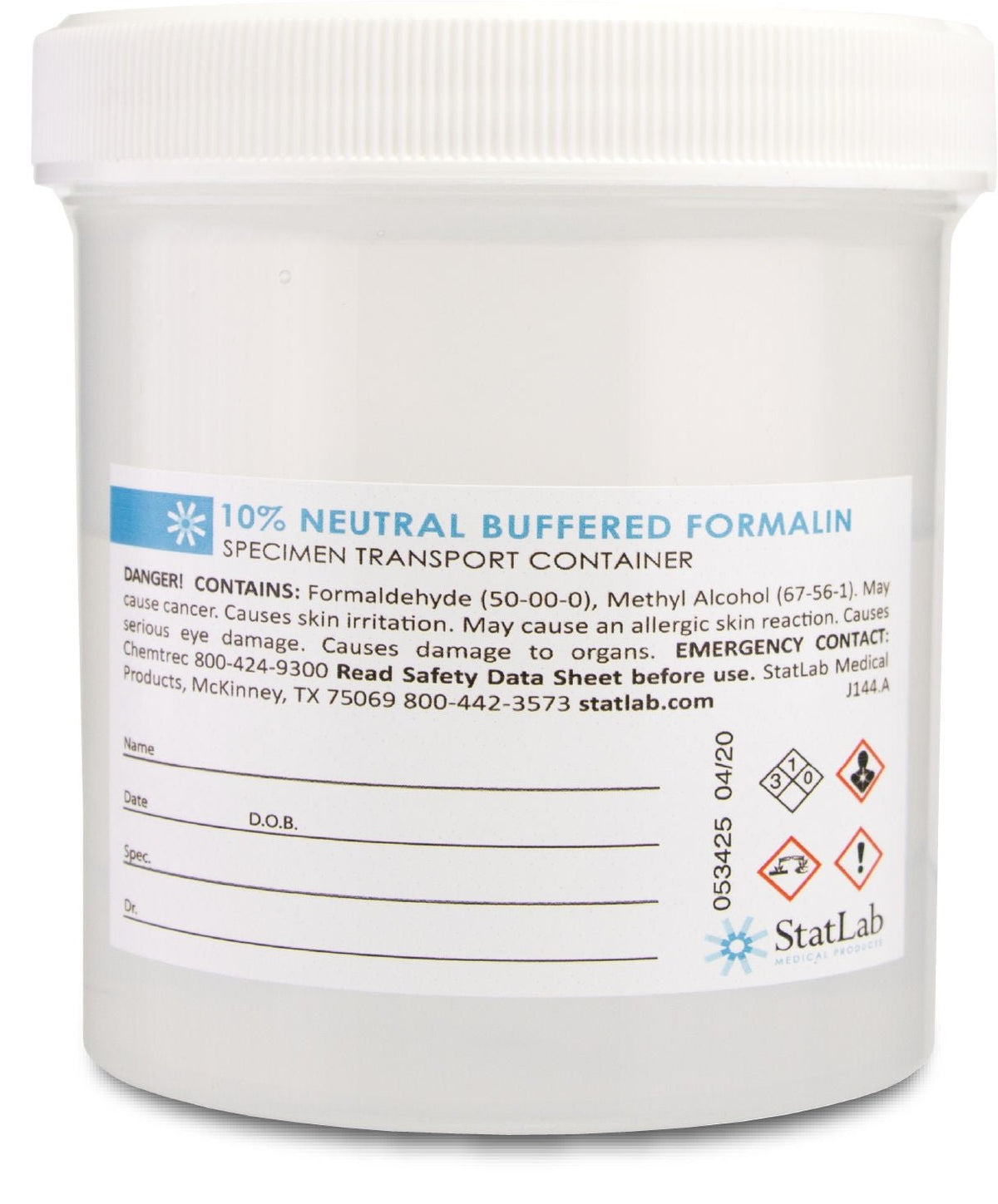 Formalin, Neutral Buffered Prefill 500Ml (6/Cs), 6/Cs