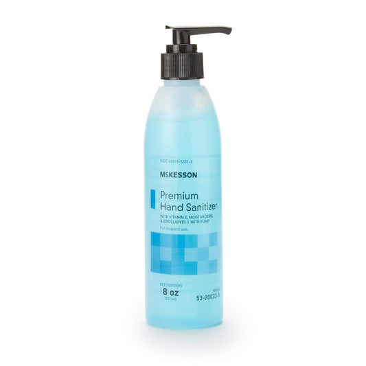 Mckesson Premium Hand Sanitizer, 70% Alcohol Gel, 8 Oz Bottle, Summer Rain Scent, 24/Cs