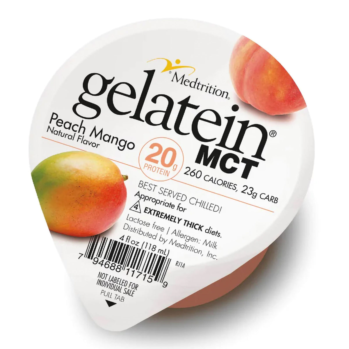 SUPPLEMENT, PROTEIN GELATEIN MCT PEACH MANGO CUP 4OZ (30/CS), 30/CS