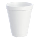 Dart Drinking Cup, White, Styrofoam, Disposable, 12 oz, 1000/CS