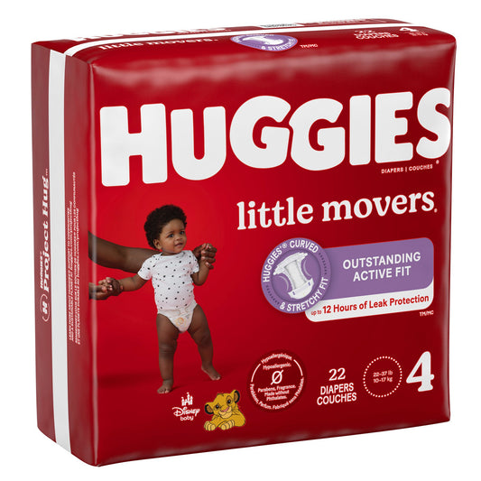 Huggies® Little Movers® Diaper, Size 4, 22/PK