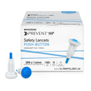 MCKESSON PREVENT® HP PUSH BUTTON SAFETY LANCET, 28 GAUGE, SOLD AS 100/BOX MCKESSON 16-PBHPSL28G1.6X