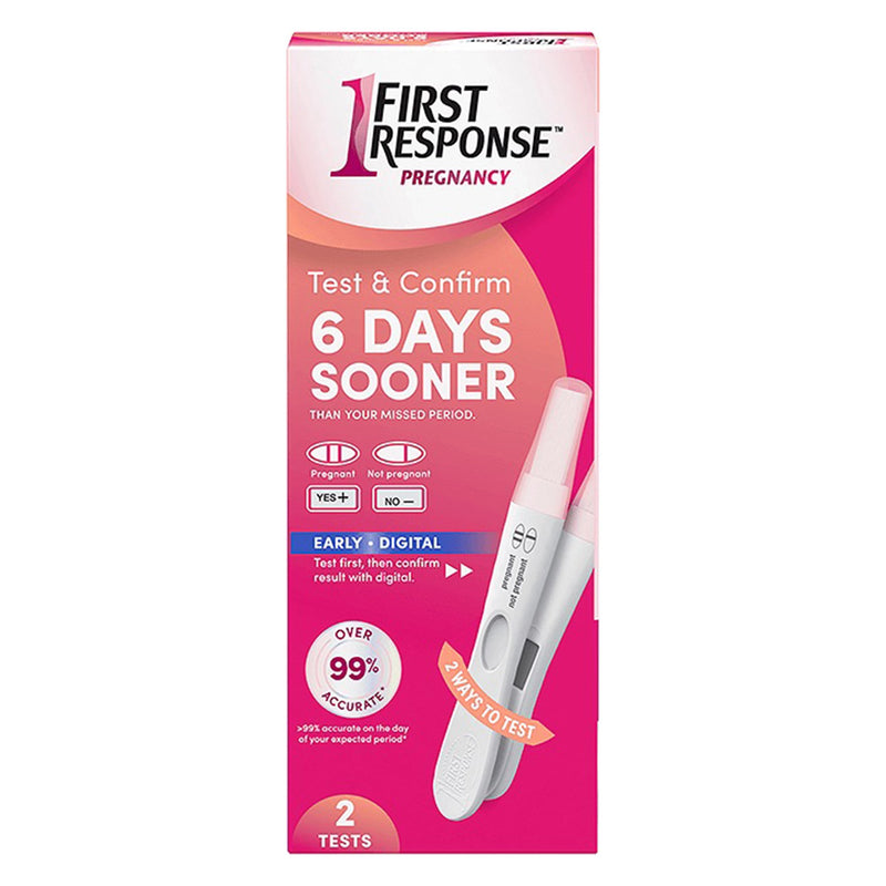 FIRST RESPONSE® HCG PREGNANCY HOME DEVICE REPRODUCTIVE HEALTH TEST KIT, SOLD AS 1/EACH CHURCH 02260090125