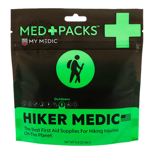 Med Packs™ First Aid Kit For Hikers – Outdoor Injury Supplies In Portable Pouch, 1/Ea