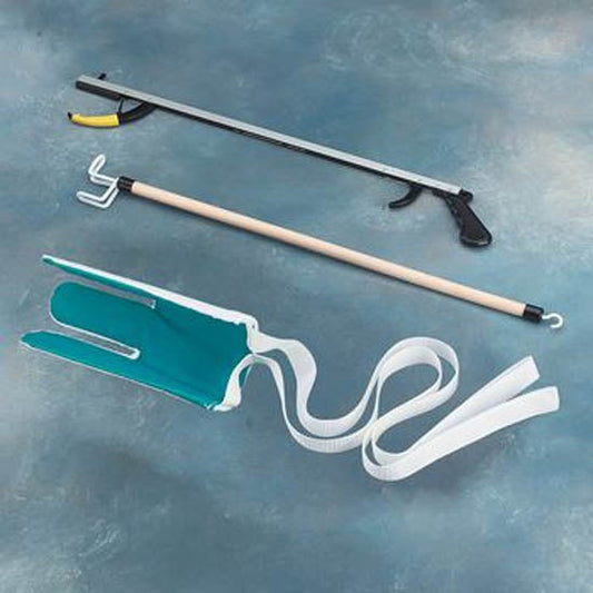 Device Kit, Assistive4 W/Reacher/Sock Aid/Drsng Stick, 1/Ea