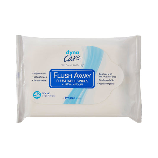 dynarex® Scented Flushable Wipes, Soft Pack, 12/CS