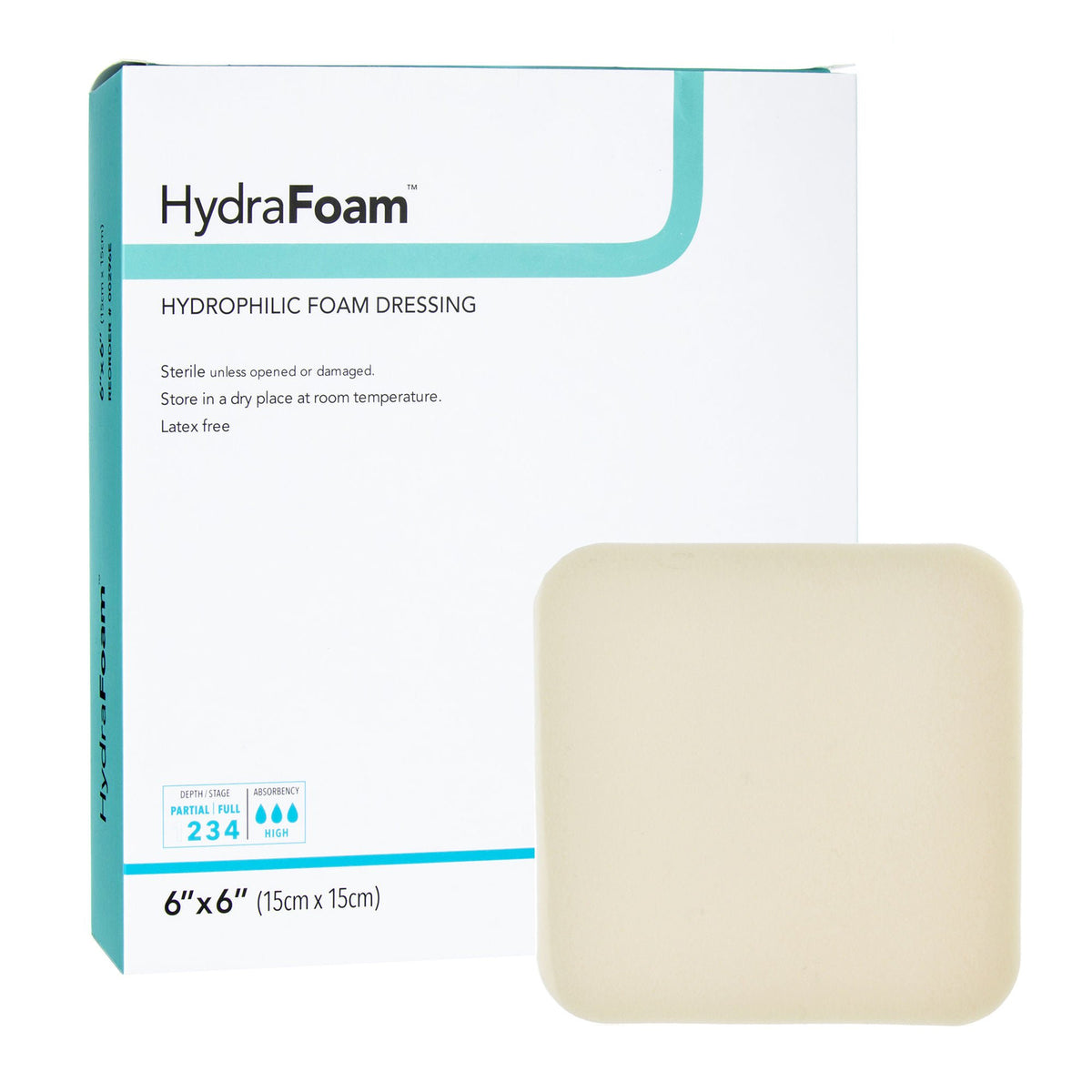 Hydrafoam™ Nonadhesive Foam Dressing, 6 X 6 Inch, 10/Bx
