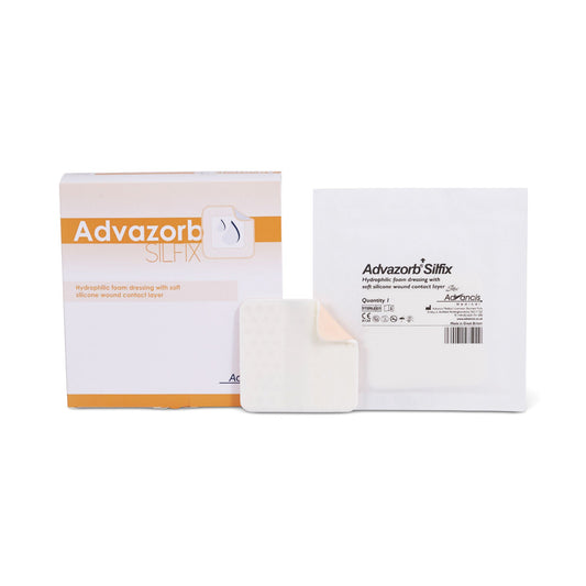 Advazorb Silfix® Nonadhesive Without Border Silicone Foam Dressing, 4 X 4 Inch, 10/Bx