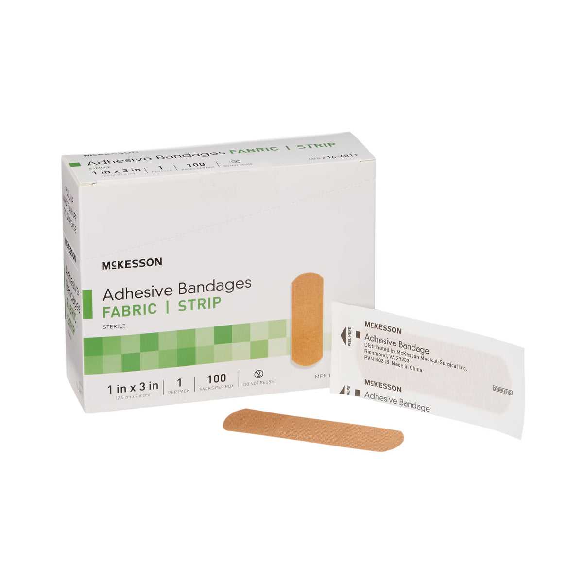 Mckesson Tan Adhesive Strip, 1 X 3 Inch, 2400/Cs