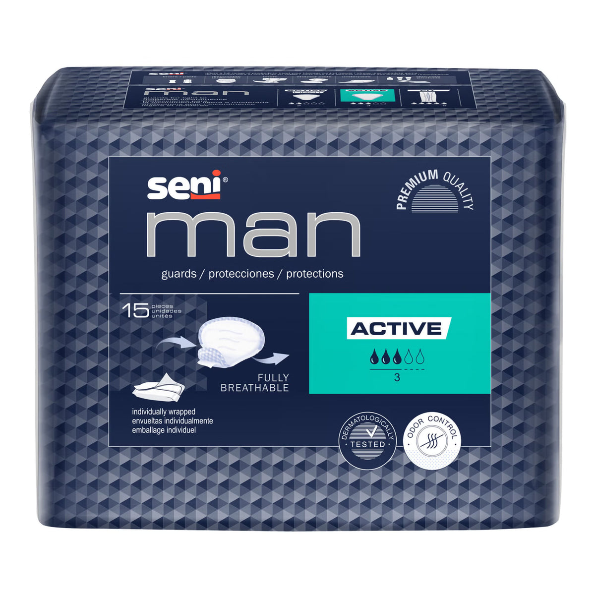 Seni® Man Active Bladder Control Guards, 90/Cs