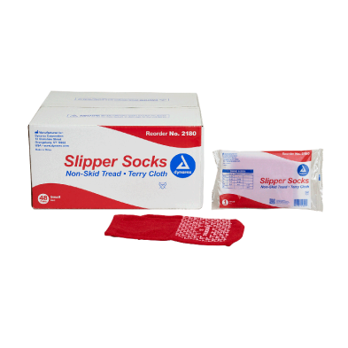 SLIPPER SOCKS, SMALL, RED, 48/CS, SOLD AS CASE DYNAREX 10000058