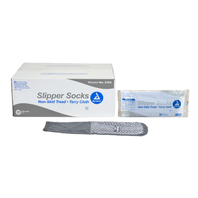 SLIPPER SOCKS, 2X-LARGE, GREY, 48/CS, SOLD AS CASE DYNAREX 10000058