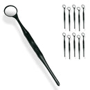10 Pieces Dental Autoclavable Disposable Mouth Mirror Black -ORAL32 - Osung USA