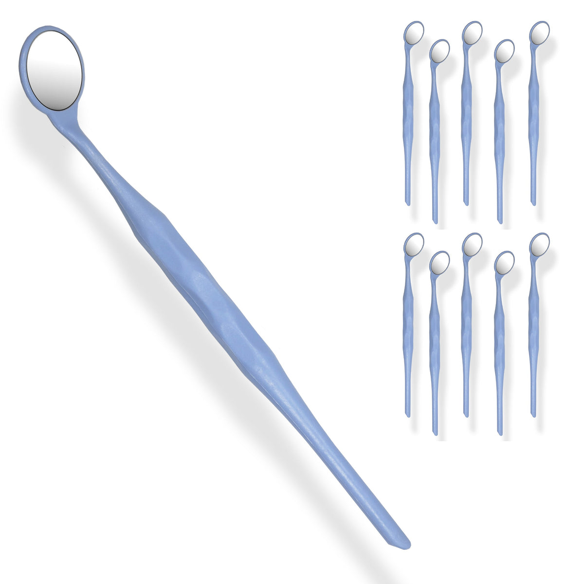 10 Pieces Dental Autoclavable Double Sided Disposable Mouth Mirror Blue -ORAL32 - Osung USA