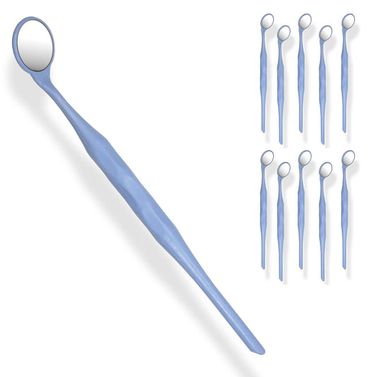 10 Pieces Dental Autoclavable Double Sided Disposable Mouth Mirror Blue -ORAL32 - Osung USA