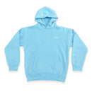 THRYV Heavyweight Organic Cotton blue Hoodie.