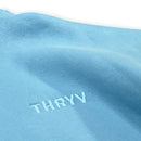THRYV Heavyweight Organic Cotton blue Hoodie.