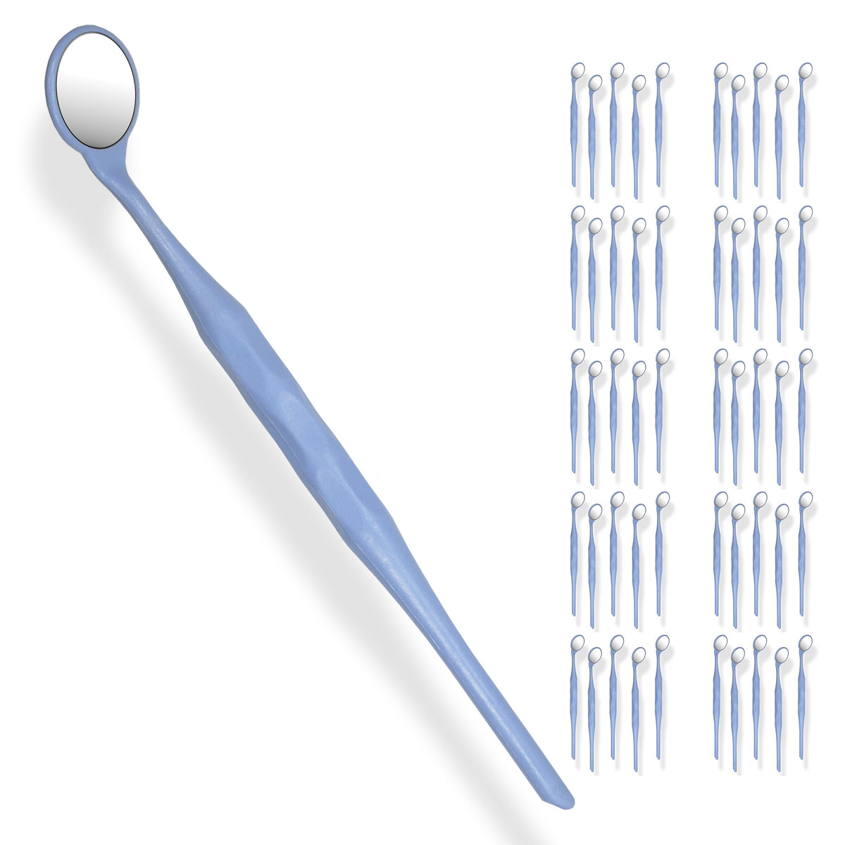 50 Pieces Dental Autoclavable Disposable Mouth Mirror Blue -ORAL32 - Osung USA