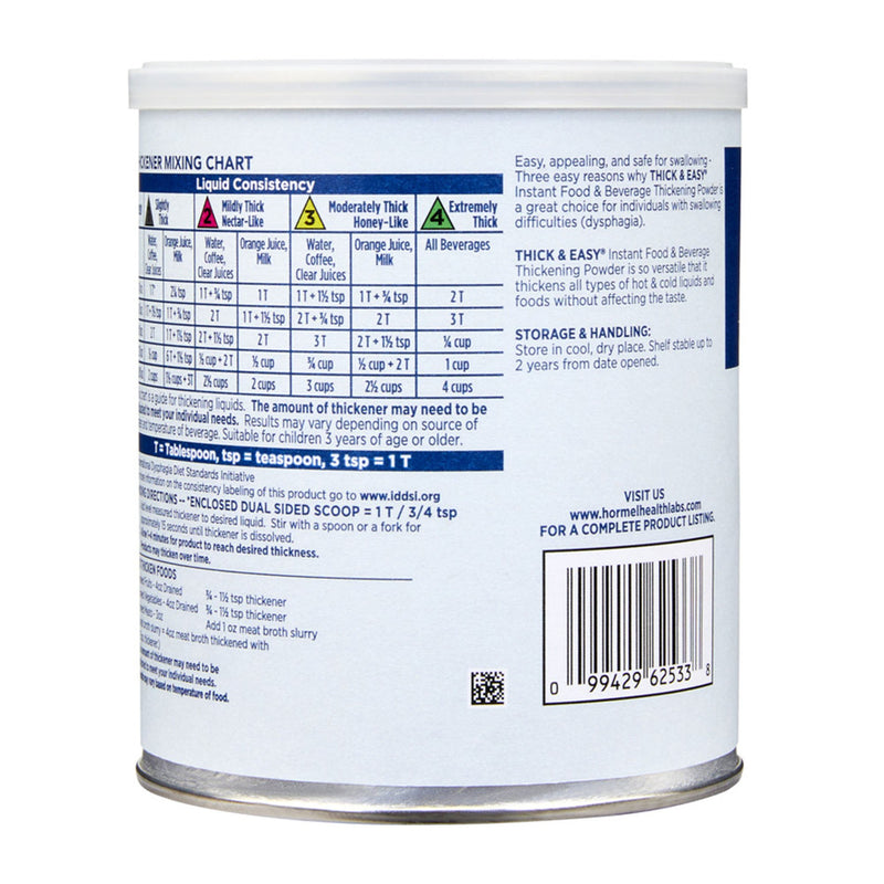 Thick & Easy® IDDSI Level 0 Thin Food and Beverage Thickener, 8-ounce Canister