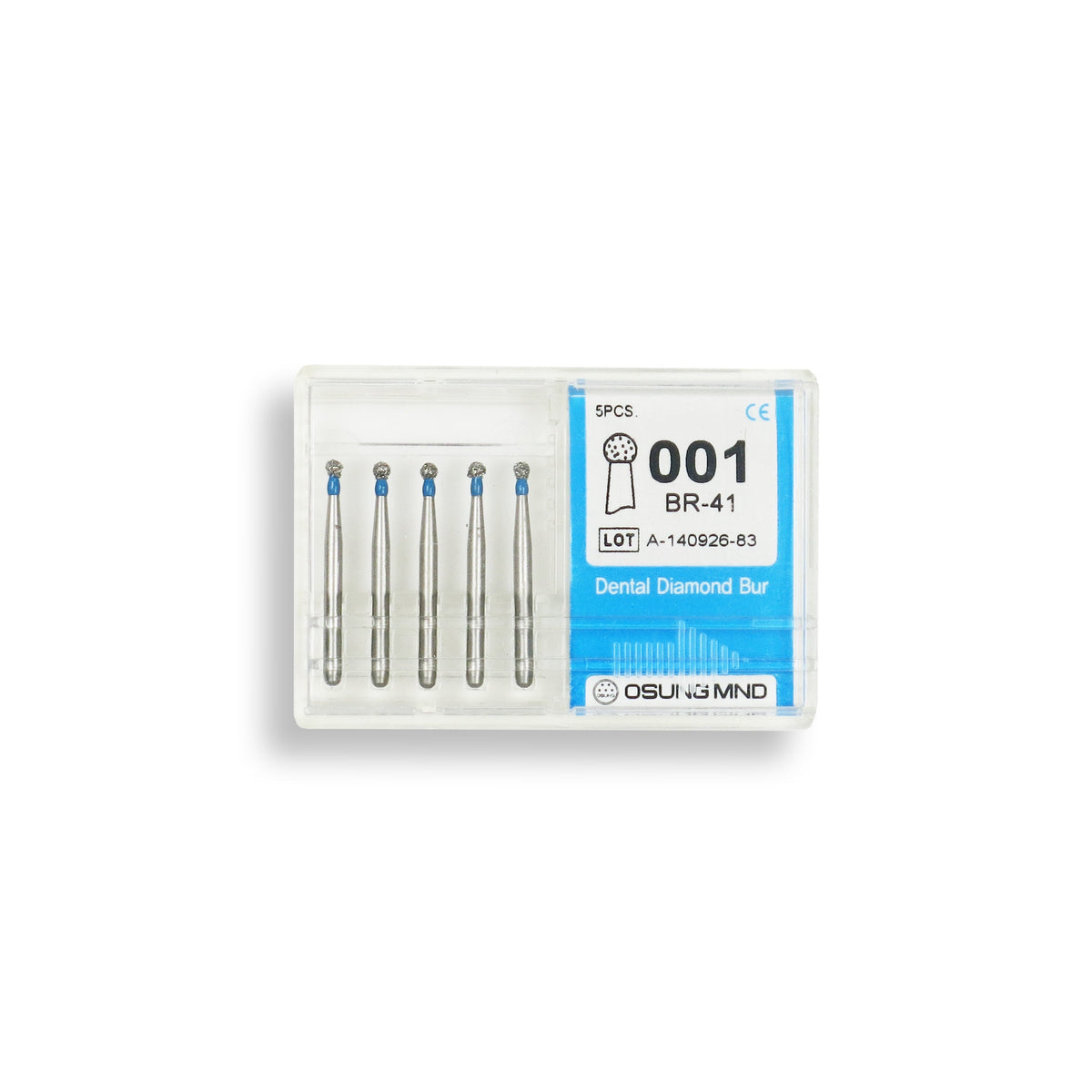 Spherical 1.4 mm Dia. Medium Grit Diamond Bur 5 per pack. 001.14M1 - Osung USA