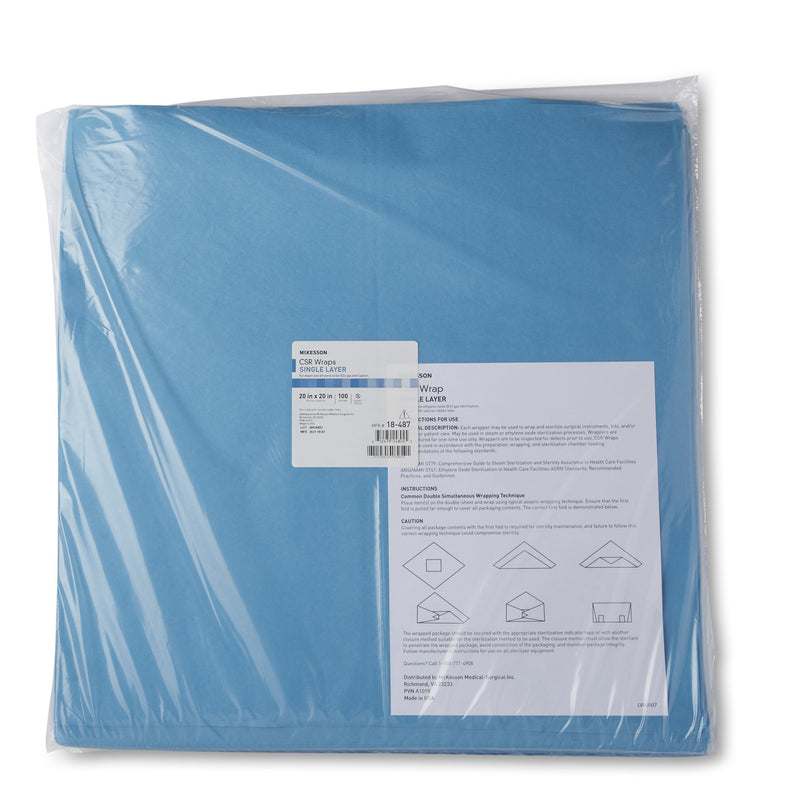McKesson Single Layer Sterilization Wrap, 20 x 20 Inch 5/CASE -18-487 - BriteSources