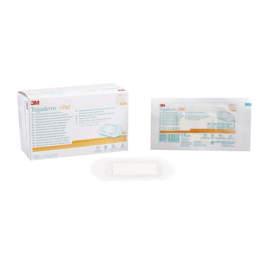 3M™ Tegaderm™ Transparent Film Dressing with Pad, 2-3/8 x 4 Inch 200/CASE -3584