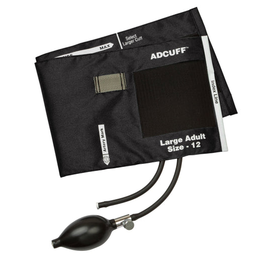 Adcuff™ Reusable Blood Pressure Cuff And Bulb, Black, 34 – 50 Cm, 1/Ea