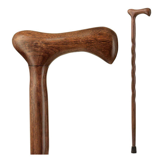 Brazos™ Twisted Walnut Cane With T-Handle, 37-Inch Height, 1/Ea
