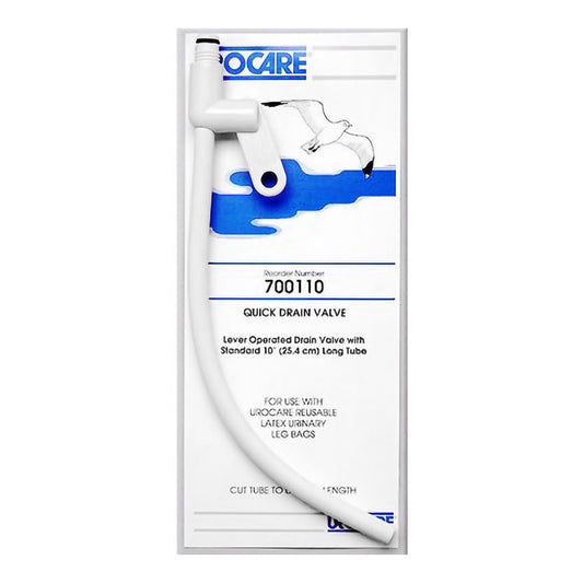Urocare® Quick Drain Valve™ Long Draintube, 12/Cs