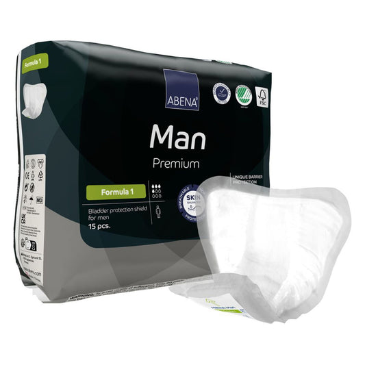 Abena® Man Premium Formula 1 Bladder Control Pad, Light Large, 180/Cs