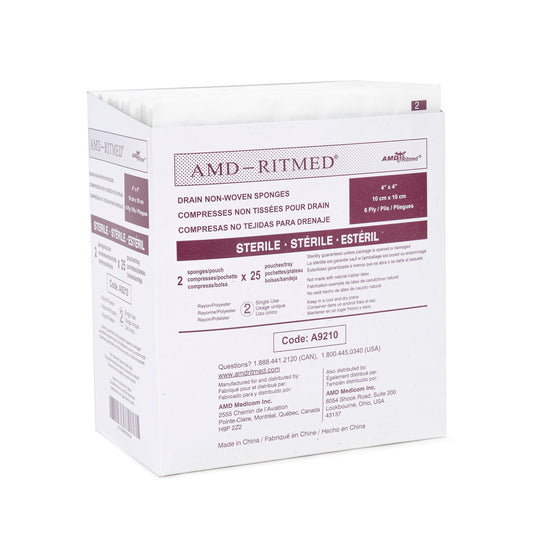 Amd Ritmed I.V. Sponge, 4 X 4 Inch, 6-Ply, 300/Cs
