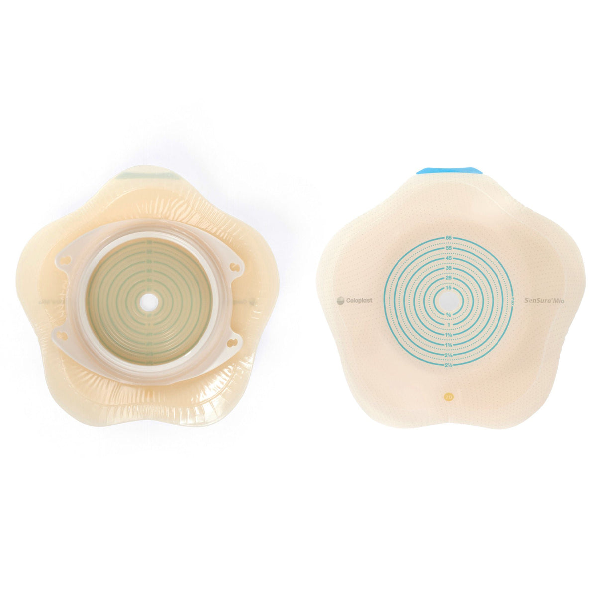 SenSura® Mio Click Convex Flip Ostomy Barrier, Trim to fit 10 – 65 mm Stomas, 5/BX