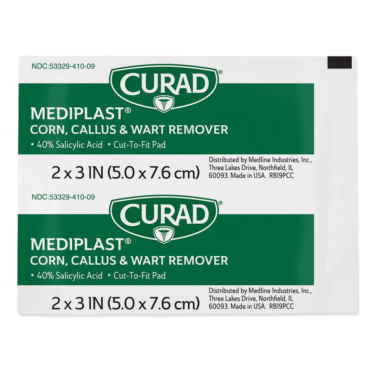 Curad® MediPlast® Corn, Callus & Wart Remover Pads, 25/BX