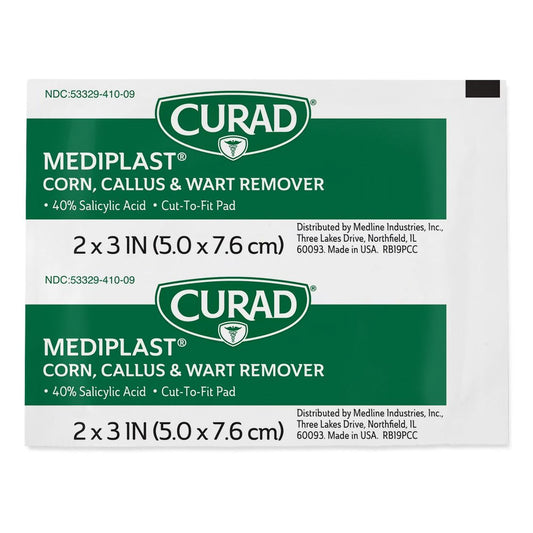Curad® MediPlast® Corn, Callus & Wart Remover Pads, 25/BX