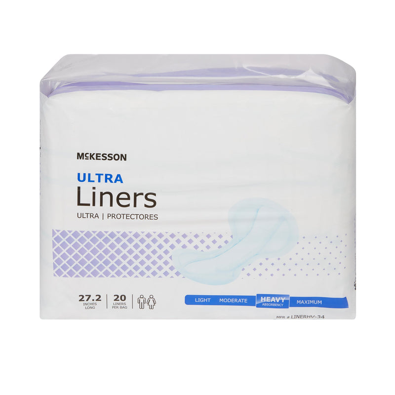 MCKESSON ULTRA INCONTINENCE LINER, SOLD AS 80/CASE MCKESSON LINERHV-34