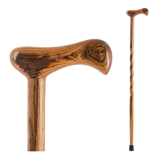 Brazos™ Twisted Bocote Cane With T-Handle, 37-Inch Height, 1/Ea