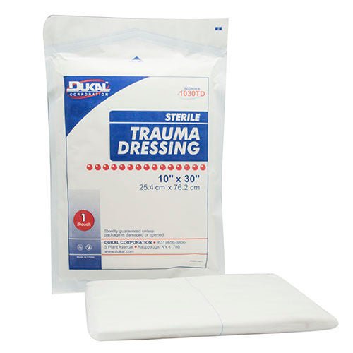 Dukal™ Sterile Trauma Dressing, 10 X 30 Inch, 1-Ply, 25/Cs