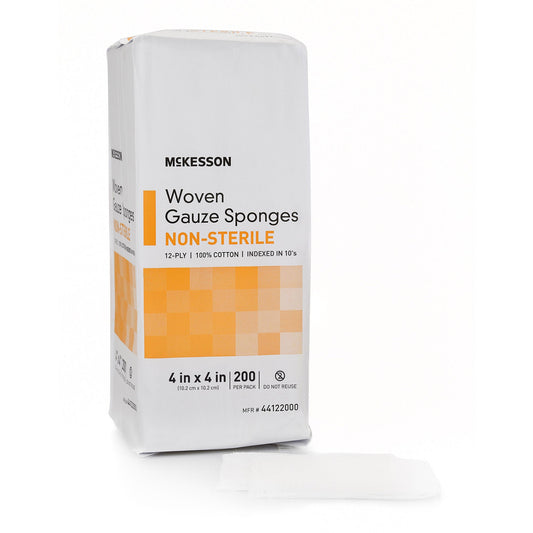 Mckesson Gauze Sponge, 4 X 4 Inch, 12-Ply, 2000/Cs