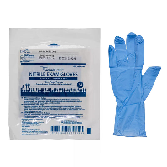 Esteem™ Nitrile Exam Glove, Blue, Medium, 200/Cs
