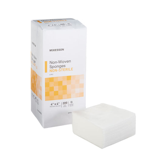 Mckesson Nonwoven Sponge, 4 X 4 Inch, Four Ply, 2000/Cs