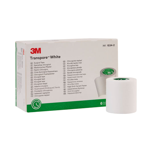 3M™ Transpore™ Plastic Medical Tape, 2 Inch X 10 Yard, White, 60/Cs