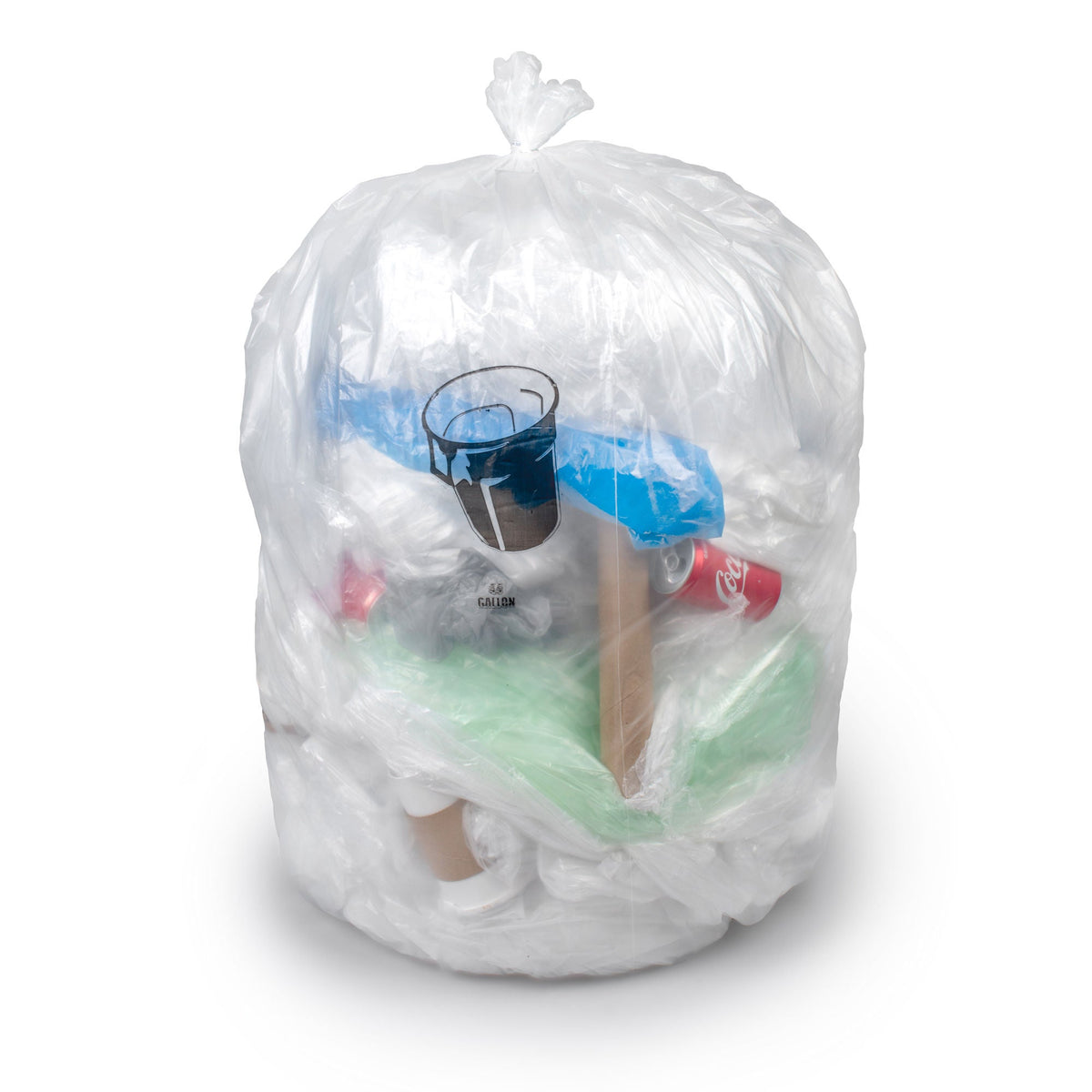 Colonial Bag Heavy Duty Trash Bag, Clear, 15-gallon Capacity, 500/CS