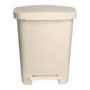 McKesson Waste Can with Step-On Pedal, Plastic, Beige, 15.16 x 14.37 x 18.9 Inch, 1/CS