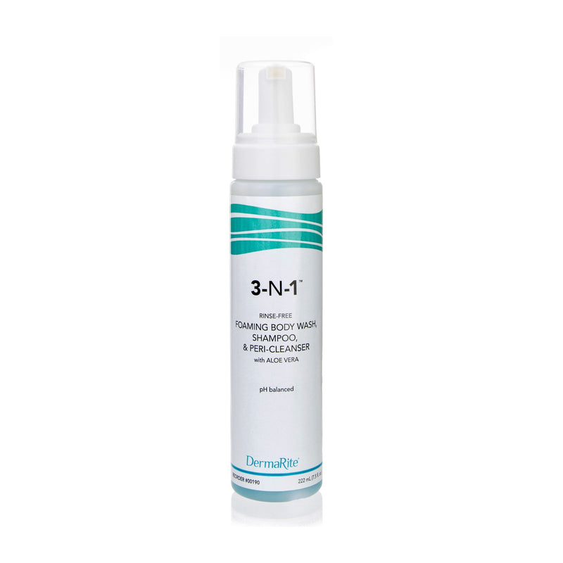 3-N-1™ SCENTED CLEANSING FOAM® BODY WASH, 7.5 OZ. PUMP BOTTLE, SOLD AS 12/CASE DERMARITE 00190