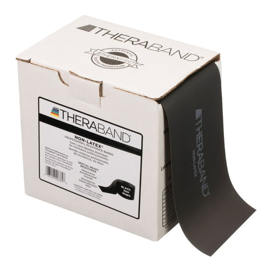 Theraband® Exercise Resistance Band, Black, 6 Inch X 25 Yard, X-Heavy Resistance, 1/Ea