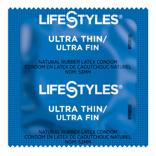 Lifestyles® Ultra Thin Lubricated Latex Condom, 1/Cs